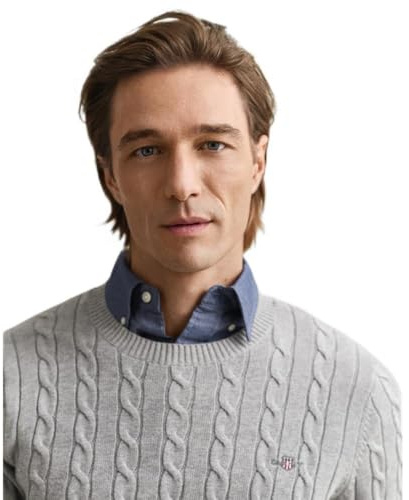 GANT Herren Cotton Cable C-Neck Pullover (1er Pack)