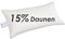 BEFA NATUR Made in Germany Feder/Daunenkissen 40x80 cm aus 15% Daunen und 85% Federn, Allergiker geeignet (Nomite), Öko-Text 100 Klasse 1 Zertifiziert, EN Standart 12934, Downpass