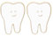 Emaille Zähne Brosche Stifte 2pcs Cartoon Zahnform Brosche Legierung Zahnmuster Revers Zahnstiftzubehör
