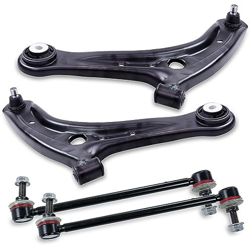 BESTPRICE 2x Querlenker Vorderachse vorne links & rechts, 2x Koppelstange vorne Kompatibel mit FORD FIESTA Mk6 (CB1, CCN), FIESTA Mk6 Van, MAZDA 2 (DE_, DH_)