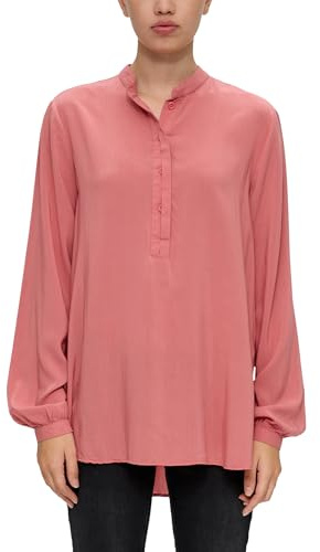 QS Viskosebluse mit gerafften Details