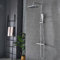 Plumbsys Rectangular Conjunto de ducha Termostática ，Cromo Sistema de ducha Termostática，Ducha de lluvia superior de 10In