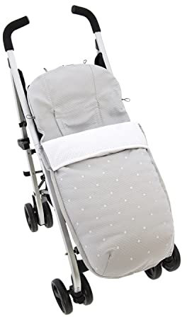 ROSY FUENTES - Saco Silla de Paseo Universal- Saco Carrito Bebé - Funda de silla de paseo - Equipado para ser Ajustado perfectamente 0-gris