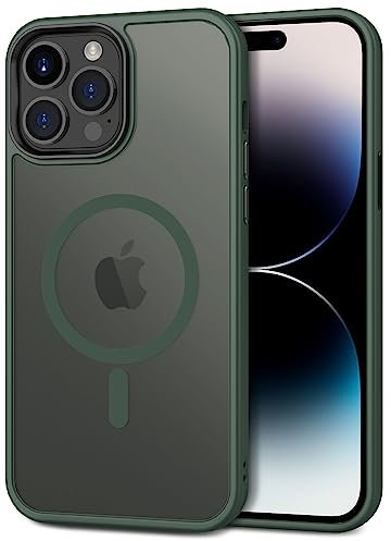 CACOE Magnetisch Hülle für iPhone 14 Pro Max Hülle 6.7 Zoll,kompatibel mit MagSafe,Durchscheinende Matt Handyhülle Stoßfest Kratzfest Schutzhülle Cover