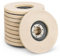 NuoDunco Wool Flat Wheel 115mm 10 Pack Premium Wool Felt Grinding Disc Very-Fine Grit for Angle Grinder to Polishing Buffing Metal Wood