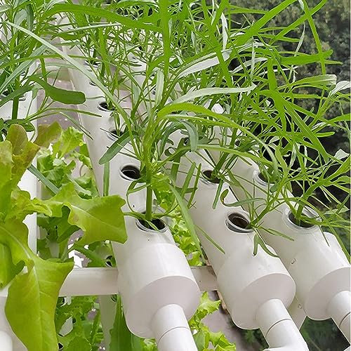 Aquaponic, Hydroponic System, Hydroponisches Anzuchtsystem Pvc-Hydrokultur, Beinhaltet: Ein Set Pflanzrohr, Wasserpumpe, Faltbarer 30-Liter-Wassertank, Pflanzkorb, Keimtuch 0826(Color:Pulley Style)