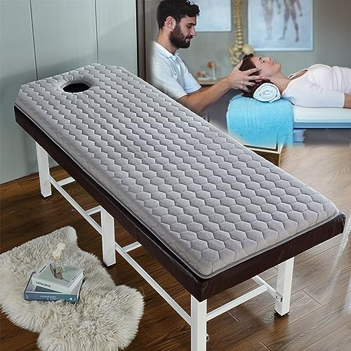LXJDDLD Schönheitssalon-Bettmatratze Mit Atemloch,Massagetisch Lash Bett Matratzenauflage Memory Foam,Trapezförmige Hauptbadekurort-Bett-Matratzen-Auflage,Ohne Bett,Grau,70x190cm 6cm