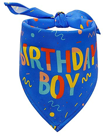Dog Birthday Bandana,Birthday Dog Bandana Boy Triangle Scarf | Triangle Dog Scarfs Bandanas Clothing & Accessories for Small Medium Dogs Pets Birthday Party Supplies