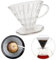 Pour Over Plastic Size 02 2-4 Cups Dripper Funnel Filter BPA Free Heat-Resistant Coffee Filter Holder Dripper Drip Cup Coffee Maker Slow Brewing Accessories Crystal