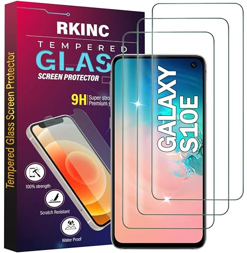 RKINC 3 Stück, Panzerglas Schutz Glas für Samsung Galaxy S10e, Panzer HD Displayschutzfolie, 0,33 mm kratzfest, splitterfrei, blasenfrei, lebenslangeGarantie
