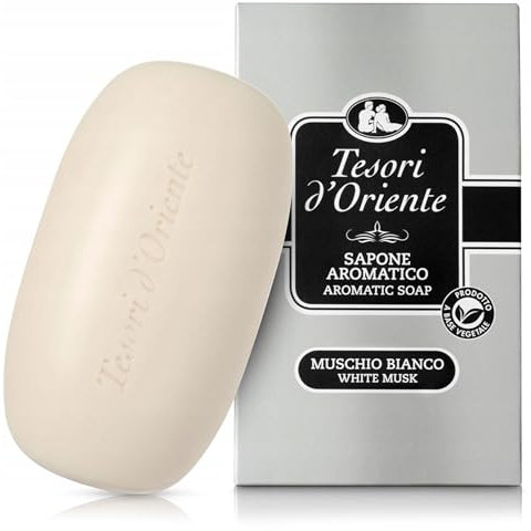 Tesori d'Oriente Muschio Bianco Würfelseife 125g 1 Stück