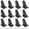 FWEEK 12 pièces Pieds de Meuble Pied de Meuble Noir Pieds de canapé, 8cm Pieds de canapé Armoires, Noir Alliage d'aluminium réglable Triangle Pieds de Meuble