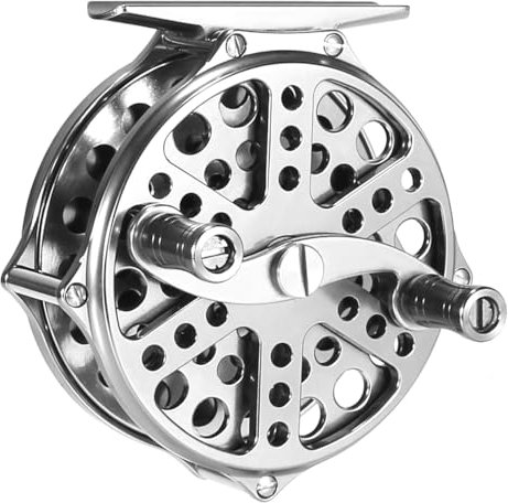3–4 W Click and Pawl Fliegenrolle, 75 mm Durchmesser, klassisch, leicht, rechts, links, CNC-gefrästes Aluminium für Bachlauf, See, Forelle, Barsch, Fliegenfischen