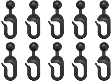 Wonvify Confezione da 10 Ganci ad Anello Scorrevole - Ganci per Tende Laterali e Tende Schermi Nei Gazebo - Alternative Agli Occhielli in Plastica - Adatto per Tende e Schermi Laterali, Gazebo da Giar