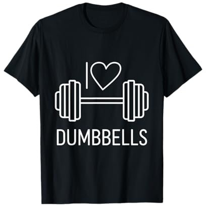 Lustiges Fitnessstudio Zitat I Love Hanteln Meme Hantel Liebeszitate T-Shirt