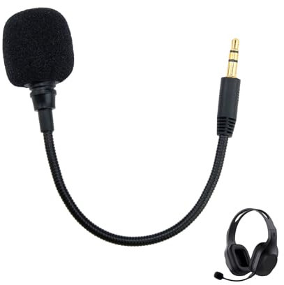 Replacement Microphone for Gaming Headsets for Xbox PS4 PS5 One PC Replacement Game Mic 3.5mm Detachable Boom Microphone for Game Noise Cancelling Headset for Laptop Computer Audio Accessories
