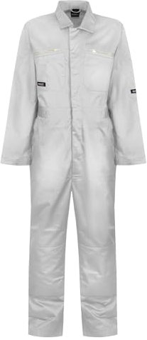 Mens Zip Fasten Durable Workwear Coveralls All-in-One Boiler Suit Overall Dungarees Work Utility Uniform for Garage Carpenter Garden Mechanic