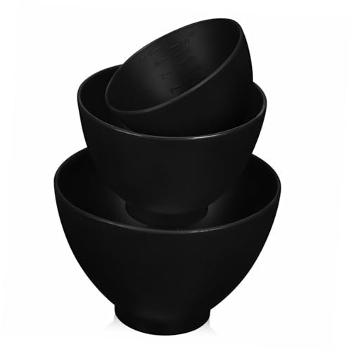 Baluue Cuenco De Silicona Para Mezclar Mascarillas Faciales Set De 3 Piezas En Diferentes Tamaños Para Uso En Casa Y Salón Herramienta Para Hacer Mascarillas Diy Fácil De Limpiar