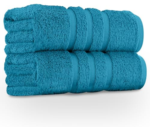 GC GAVENO CAVAILIA Premium Jumbo Bath Sheet 2 Pack - 100% Ring Spun Cotton Towels Bath Sheet - Highly Water Absorbent & Quick Dry Extra Large Bath Sheets - Soft Hotel Quality Bath Towel - Turqouise