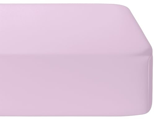 Drap Housse I 100% Coton - 57 Fils I Certifié Oeko Tex I 4 Coins élastiques I (Rose Pâle, 160 x 200 cm)