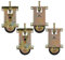 Poulies pour portes coulissantes d'armoires - Quincaillerie pour meubles - Rouleaux à came - Poulies de porte coulissante fiables avec roulettes à came (4 pièces)