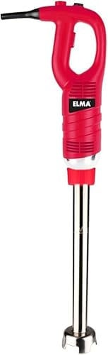 ELMA Batidora de Mano Profesional, Brazo Triturador de Acero Inoxidable de 30 cm Extraíble | Motor Potente de 450W, Velocidad Variable, Ideal para Hostelería y Cocinas Industriales, Color Rojo