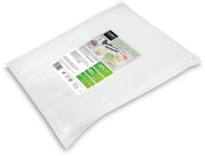Caso 4 Sterne geprägte Vakuumbeutel | 25 x 35 cm | alle Arten von Vakuumiergeräten für Lebensmittel | sehr robust und reißfest, geeignet für Sous Vide, BPA-frei | 60 Beutel
