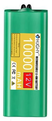 HJGHY 12V 10000mAh DC Rechargeable Lithium Ion Battery Pack 12V Powerful Portable Lithium Battery for LED Light Strips Camera Spare Robotics,12V 10000mAh,three