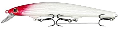 Angelköder Set mit Klangperle, Mehrfarbige Beschichtung, 3 Haken, Stabile Schwimmposition (silbrig) (Weiß Rot)