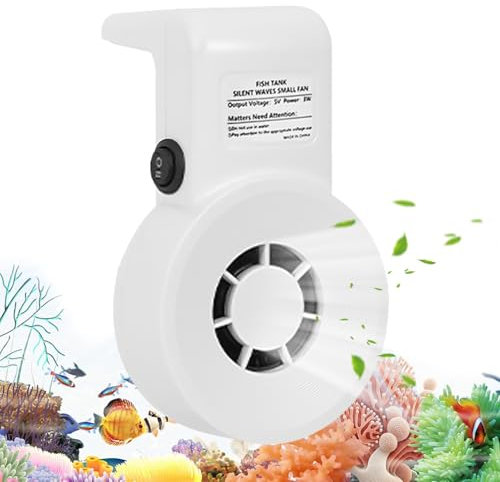 Bollisate Ventola di raffreddamento per acquario, refrigeratore d'acqua per acquario, di raffreddamento a basso rumore per creature marine d'acqua e salata