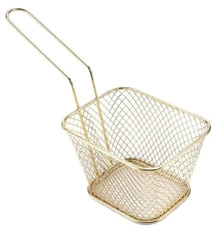 Scolapasta Schiumarola Cestello for Fritture for Patatine Fritte in Acciaio Inossidabile, Adatto for Utensili da Cucina Domestici per Cucinare in Cucina(Gold,20cm)
