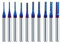 V Groove espiral cónica fresa, Juego de brocas for fresadora CNC con revestimiento de carburo nano azul, vástago de 3,175 mm, varios tamaños(10pcs 1.5-3.175mm)