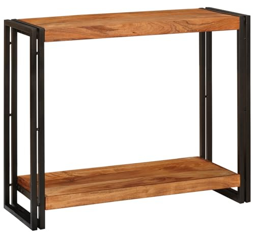 Tomostar Table Console, Console Meuble Table d'entrée de Couloir Marron 90 x 33 x 75 cm Bois d'acacia Massif