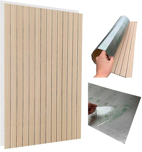 1,2 m² - 2 panneaux muraux - 100 x 60 cm - Autocollant - En PVC + mousse PE de 2,8 mm - Aspect bois - Revêtement mural 3D - Pour salon, chambre à coucher, salle de bain - Lavable et imperméable (LO1