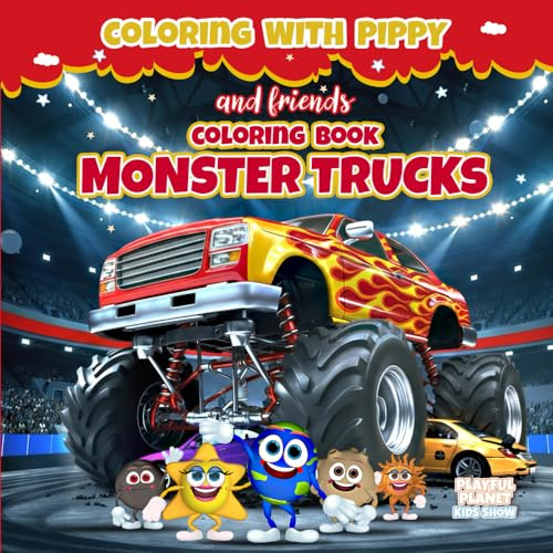 Monster Trucks Coloring Book: Crash, Smash & Color!