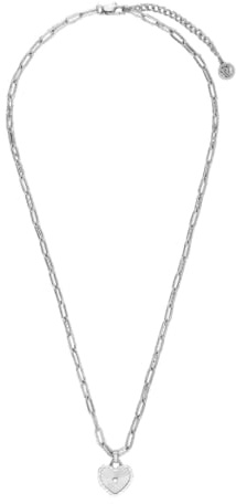 PAUL VALENTINE - Damen Halskette Edelstahl - mit Zirkonia Stein - Herz Anhänger