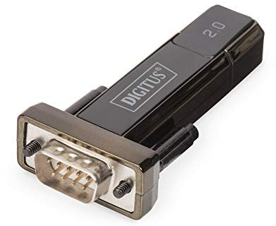 DIGITUS USB auf Seriell Adapter - 2 Stück - RS232 Konverter - USB 2.0 Typ-A zu DSUB 9M - FTDI Chipsatz - 80 cm Verlängerungs-Kabel