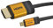 Cable de alta gama HDMI a micro de 2 metros 2.0/1.4a con conectores enchapados en oro y un trenzado de nylon/aluminio, conductores de cobre desnudo (Soporta: Full-HD, 3D, Ultra-HD 4K, Ethernet, Audio Return) por aricona