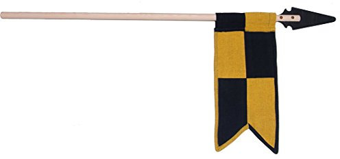 VAH - Normannen-Lanze aus Holz mit Fahne 102cm [echtes Handwerk | Made in Germany]