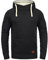 Blend BHSales Herren Kapuzenpullover Hoodie Pullover mit Kapuze Kordelzug Kängurutasche Rippbündchen Label-Details Baumwollmischung Regular fit, Größe:S, Farbe:Black (70155)