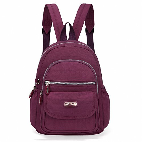 AOTIAN Mini Rucksack Für Mädchen Und Damen Leichtgewicht Kleine Lässiger Daypacks Tasche 7 Liter Violett