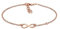 Elli DIAMONDS Armband Damen Infinity mit Diamant (0.015 ct) in 925 Sterling Silber Rosé vergoldet