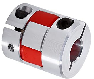Hilitand 10mm x 8mm CNC Flexible Plum Coupling Axial Capacitor Stepper Motor Coupling Aluminum Alloy Shaft Coupler Stepper Motor Encoder for Connect Servo Motor Stepper Motor