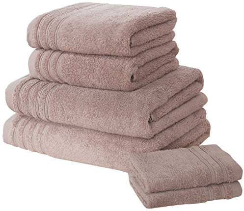 Rapport Set Asciugamani, Cotone, Rosa Polvere, 120 x 70 x 1 cm, 6 unità
