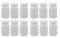 12PCS Plastic Round Pill Container Bottles-Medicine Tablet Capsule Storage Holder Pill Dispenser Bait Holder Organizer(White) (150ml)