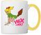 Spreadshirt Bibi Blocksberg Fliegt Davon Tasse Zweifarbig, One size, Weiß/Gelb