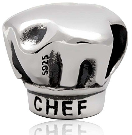 YiRong Jewelry Chef Charm I Love Cooking Charm für Pandora Charm Armband (A)