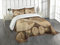 ABAKUHAUS Weltkarte Tagesdecke Set, Historische alte Atlas, Set mit Kissenbezügen Mit Digitaldruck, für Doppelbetten 264 x 220 cm, Braun und Beige
