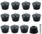 sourcing map 12pcs Rubber Feet Bumper Furniture Table Amplifier Speaker Cabinet Floor Protector Desk Printer Leg Pads with Screws, D24x20xH15mm