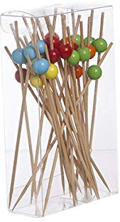 Cosy & Trendy 7686152 30 Púas para Aperitivos de Madera, 12 cm, Multicolor